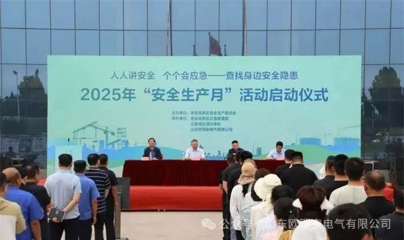 The Launching Ceremony of the 2025 ''Safety Production Month'' Activity Held in Tai'an High-tech Zone was Successfully Held at Ouruian Electric
